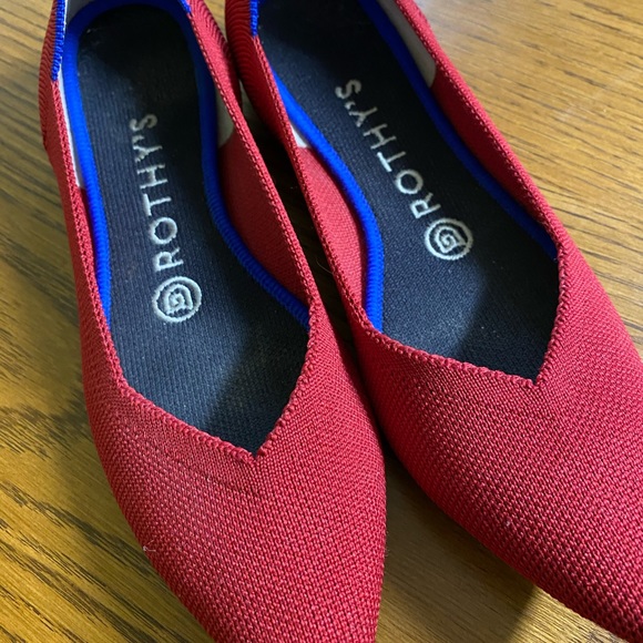 Rothy's Shoes - Rothy’s “The Point” flats - Chili Red